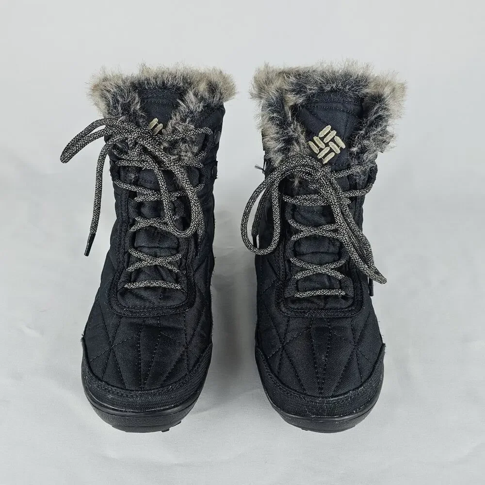 Columbia Minx Shorty III Women's Boots Size 6.5 Wide Black Waterproof BL5961-010